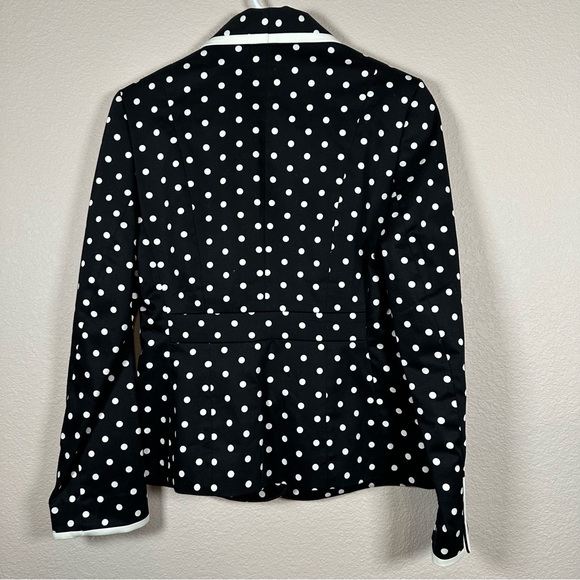 Express Womens Blazer Size 4 Polka Dot Black White Blazer - Picture 2 of 9